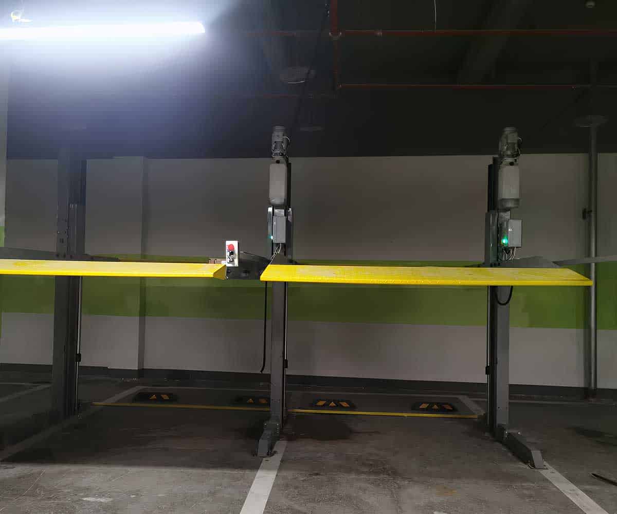 二层简易机械式立体停车设备的施工方案说明